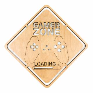 Drevená nástenná dekorácia Gamer Zone