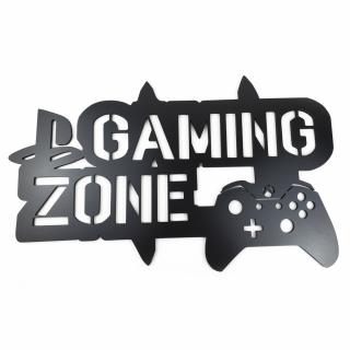 Drevená nástenná dekorácia Gaming zone čierne
