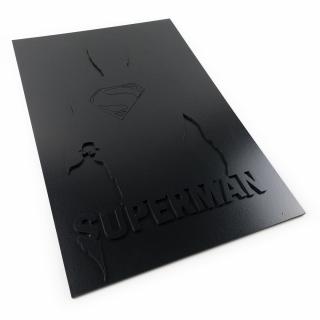 Drevená nástenná dekorácia Superman čierny