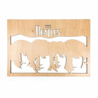 Drevená nástenná dekorácia The Beatles