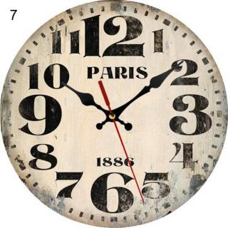 Drevené nástenné hodiny Paríž