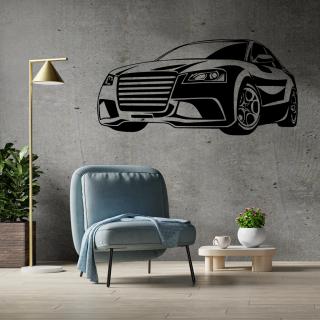 Samolepka Auto Audi Farba: čierna, Veľkosť: 80 x 40 cm