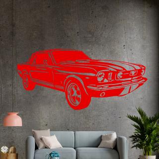 Samolepka Automobil Ford Mustang Farba: červená, Veľkosť: 60 x 28 cm