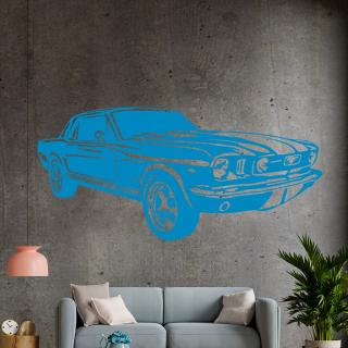 Samolepka Automobil Ford Mustang Farba: modrá, Veľkosť: 100 x 47 cm