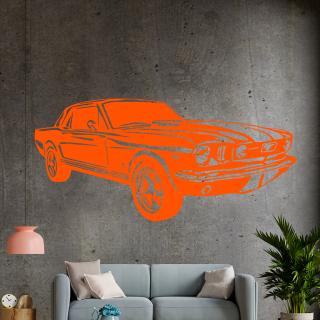 Samolepka Automobil Ford Mustang Farba: oranžová, Veľkosť: 100 x 47 cm