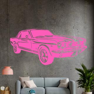 Samolepka Automobil Ford Mustang Farba: ružová, Veľkosť: 100 x 47 cm