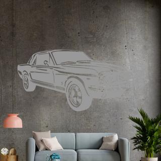 Samolepka Automobil Ford Mustang Farba: šedá, Veľkosť: 60 x 28 cm