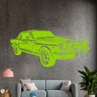 Samolepka Automobil Ford Mustang Farba: zelená, Veľkosť: 100 x 47 cm