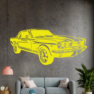 Samolepka Automobil Ford Mustang Farba: žltá, Veľkosť: 100 x 47 cm