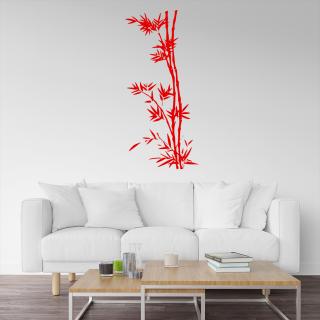 Samolepka Bambus Farba: červená, Veľkosť: 20 x 44 cm