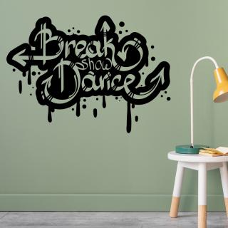 Samolepka Break Dance Farba: čierna, Veľkosť: 100 x 72 cm