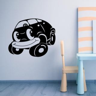 Samolepka Detské malé autíčko Farba: černá, Veľkosť: 100 x 93 cm