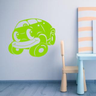 Samolepka Detské malé autíčko Farba: zelená, Veľkosť: 100 x 93 cm