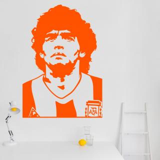 Samolepka Diego Maradona Farba: oranžová, Veľkosť: 100 x 70 cm