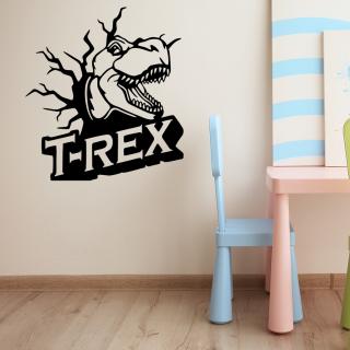 Samolepka Dinosaurus T-REX Farba: čierna, Veľkosť: 100 x 109 cm