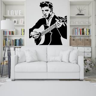 Samolepka Elvis Presley Farba: čierna, Veľkosť: 100 x 93 cm