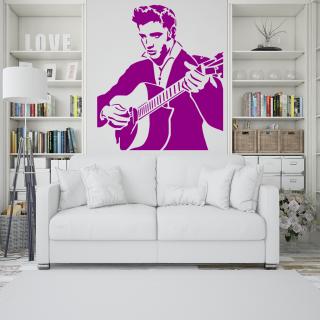 Samolepka Elvis Presley Farba: fialová, Veľkosť: 100 x 93 cm