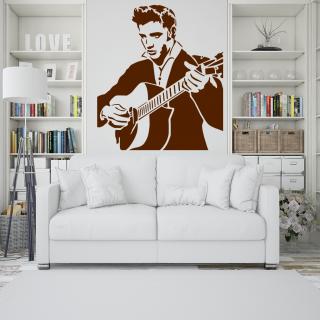 Samolepka Elvis Presley Farba: hnedá, Veľkosť: 100 x 93 cm