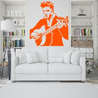 Samolepka Elvis Presley Farba: oranžová, Veľkosť: 100 x 93 cm