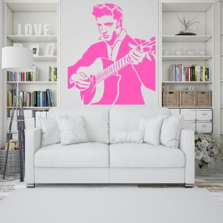 Samolepka Elvis Presley Farba: ružová, Veľkosť: 100 x 93 cm