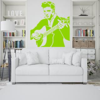 Samolepka Elvis Presley Farba: zelená, Veľkosť: 100 x 93 cm