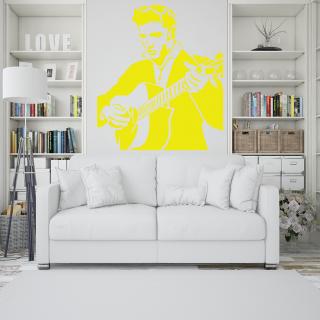 Samolepka Elvis Presley Farba: žltá, Veľkosť: 100 x 93 cm