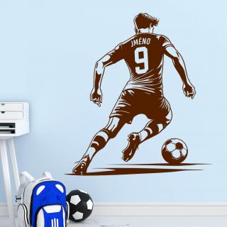 Samolepka Futbalista s menom Farba: hnědá, Veľkosť: 40 x 43 cm
