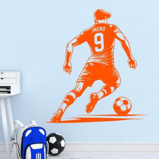 Samolepka Futbalista s menom Farba: oranžová, Veľkosť: 100 x 109 cm
