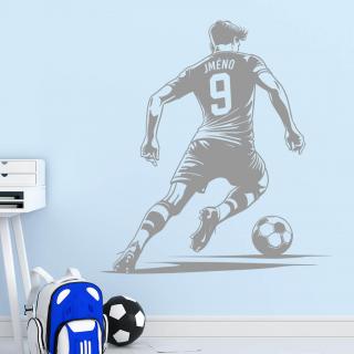 Samolepka Futbalista s menom Farba: šedá, Veľkosť: 60 x 65 cm