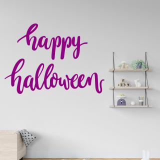 Samolepka Happy Halloween Farba: fialová, Veľkosť: 100 x 72 cm