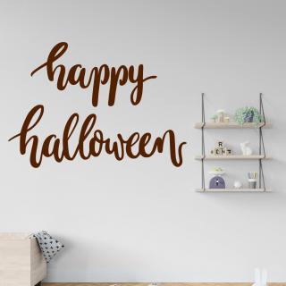 Samolepka Happy Halloween Farba: hnědá, Veľkosť: 100 x 72 cm