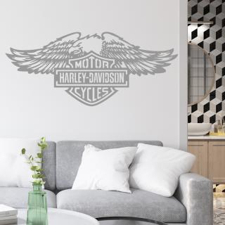 Samolepka Harley Davidson orol Farba: šedá, Veľkosť: 100 x 43 cm