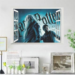 Samolepka Harry Potter a Dumbledore v okne