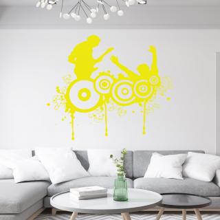 Samolepka Koncert Farba: žlutá, Veľkosť: 100 x 83 cm