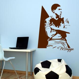 Samolepka Kylian Mbappé Farba: hnědá, Veľkosť: 60 x 45 cm