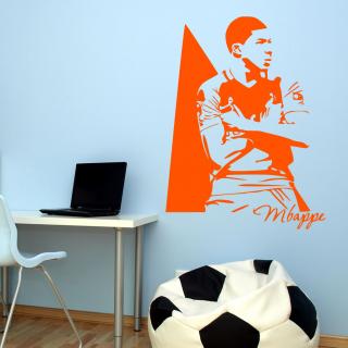 Samolepka Kylian Mbappé Farba: oranžová, Veľkosť: 100 x 75 cm