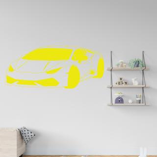 Samolepka Lamborghini Auto Farba: žlutá, Veľkosť: 100 x 43 cm