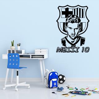 Samolepka Lionel Messi 10 Farba: černá, Veľkosť: 100 x 70 cm