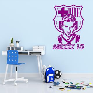 Samolepka Lionel Messi 10 Farba: fialová, Veľkosť: 100 x 70 cm