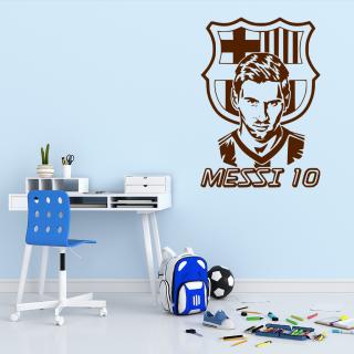 Samolepka Lionel Messi 10 Farba: hnědá, Veľkosť: 40 x 28 cm