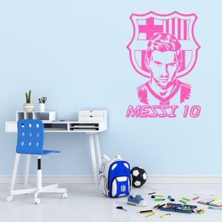 Samolepka Lionel Messi 10 Farba: růžová, Veľkosť: 100 x 70 cm