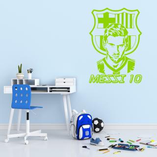 Samolepka Lionel Messi 10 Farba: zelená, Veľkosť: 100 x 70 cm