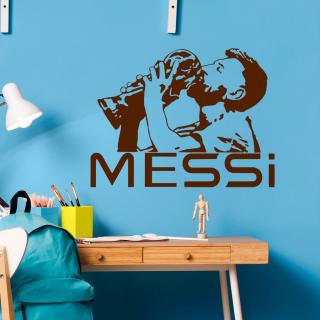 Samolepka Lionel Messi pohár Farba: hnědá, Veľkosť: 100 x 75 cm