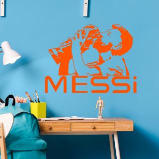 Samolepka Lionel Messi pohár Farba: oranžová, Veľkosť: 100 x 75 cm