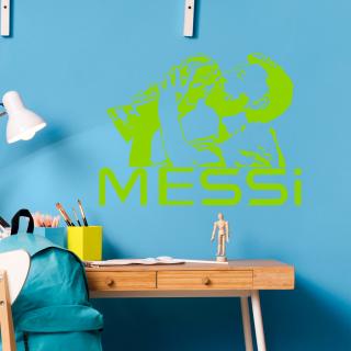 Samolepka Lionel Messi pohár Farba: zelená, Veľkosť: 100 x 75 cm