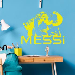 Samolepka Lionel Messi pohár Farba: žlutá, Veľkosť: 100 x 75 cm