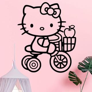 Samolepka Mačička Hello Kitty Farba: černá, Veľkosť: 80 x 66 cm