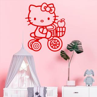 Samolepka Mačička Hello Kitty Farba: červená, Veľkosť: 100 x 83 cm