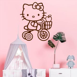 Samolepka Mačička Hello Kitty Farba: hnědá, Veľkosť: 100 x 83 cm