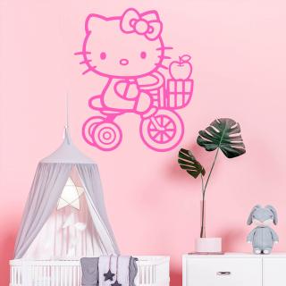 Samolepka Mačička Hello Kitty Farba: růžová, Veľkosť: 100 x 83 cm